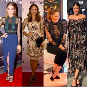 Self Portrait long sleeve lace dress